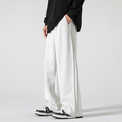 Loose-fitting, Draping Sweatpants Straight-leg, Wide-leg Athletic Trousers