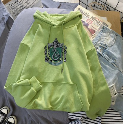 Autumn Winter Couple Top Loose Hooded Sweatshirt