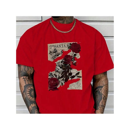 Cotton T-shirt Men's Summer Round Neck Short-sleeve