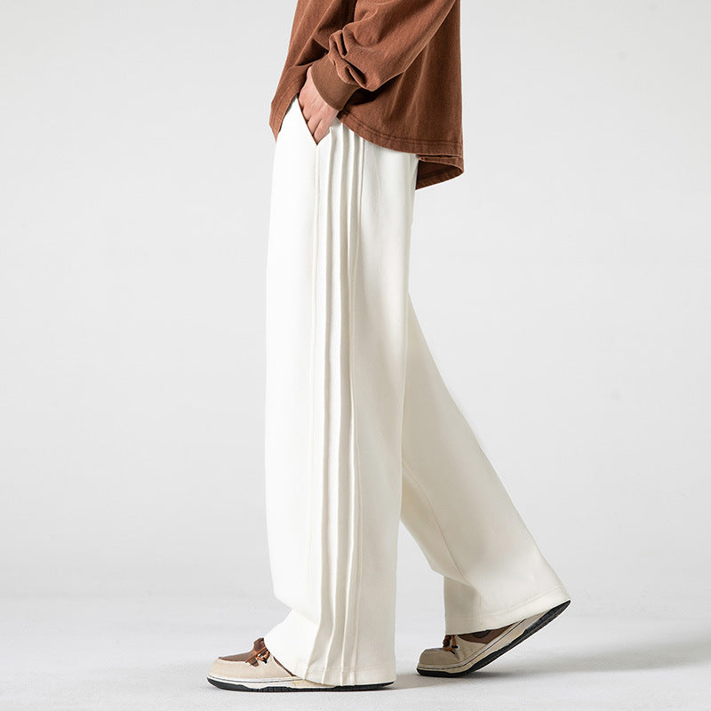 Loose-fitting, Draping Sweatpants Straight-leg, Wide-leg Athletic Trousers