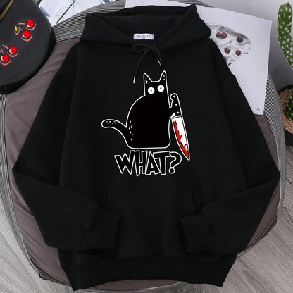 Killer Black Cat Surprised Hoodies