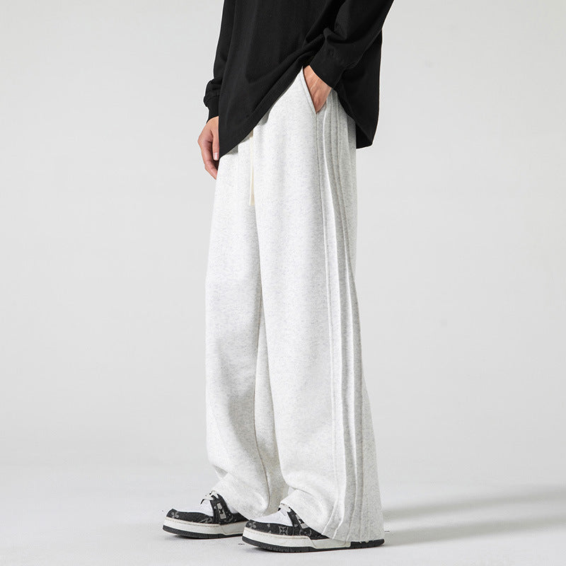Loose-fitting, Draping Sweatpants Straight-leg, Wide-leg Athletic Trousers