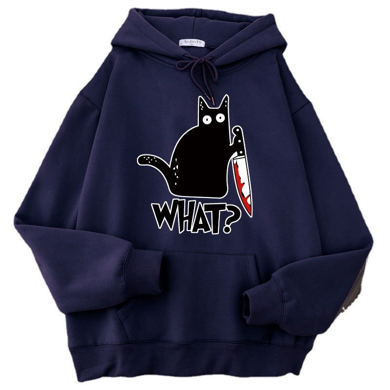 Killer Black Cat Surprised Hoodies