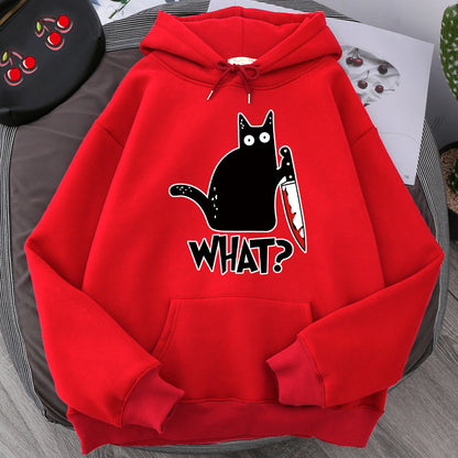 Killer Black Cat Surprised Hoodies