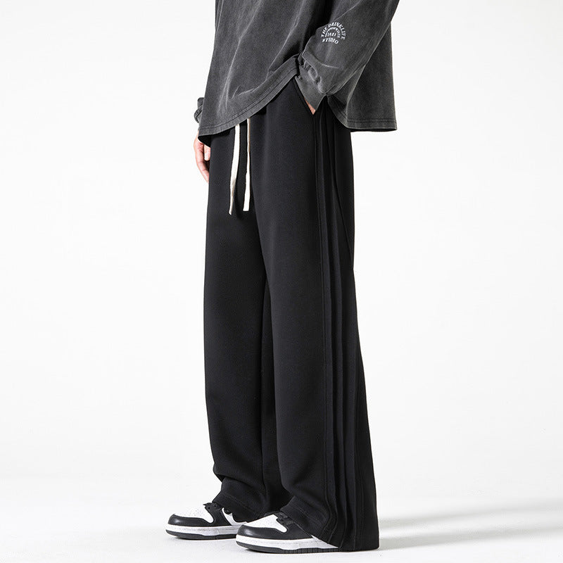 Loose-fitting, Draping Sweatpants Straight-leg, Wide-leg Athletic Trousers