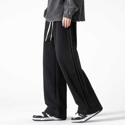 Loose-fitting, Draping Sweatpants Straight-leg, Wide-leg Athletic Trousers