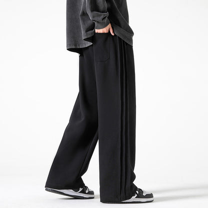 Loose-fitting, Draping Sweatpants Straight-leg, Wide-leg Athletic Trousers