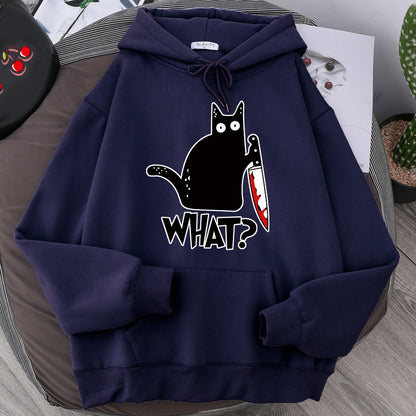 Killer Black Cat Surprised Hoodies