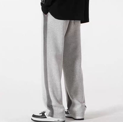 Men's Summer Trendy Brand Casual Pants Loose-fit Distressed Washed Straight-leg Design